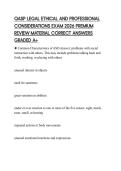 QASP LEGAL ETHICAL AND PROFESSIONAL CONSIDERATIONS EXAM 2026 PREMIUM REVIEW MATERIAL CORRECT ANSWERS GRADED A&plus;