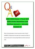 GEB 3006 Exam 3 Final 2026 &lpar;GEB 3006&rpar; &ndash; 150&plus; Questions on Retirement Planning&comma; Credit Scores&comma; Mortgages&comma; Investing and Financial Calculations