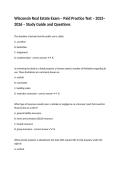 Wisconsin Real Estate Exam &ndash; Paid Practice Test &ndash; 2025&ndash;2026 &ndash; Study Guide and Questions