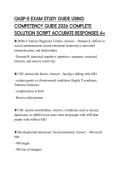 QASP-S EXAM STUDY GUIDE USING COMPETENCY GUIDE 2026 COMPLETE SOLUTION SCRIPT ACCURATE RESPONSES A&plus;