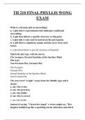 TH 210 FINAL PHYLLIS WONG  EXAM QUESTIONS AND ANSWERS 2026
