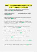 HIMT 1400 Midterm Exam QUESTIONS  AND CORRECT ANSWERS