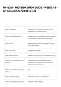 PHYS261 MIDTERM EXAM 2026  STUDY GUIDE WEEKS 1-5