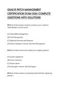 QUALYS PATCH MANAGEMENT CERTIFICATION EXAM 2026 COMPLETE QUESTIONS WITH SOLUTIONS