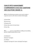 QUALYS PATCH MANAGEMENT COMPREHENSIVE EXAM 2026 QUESTIONS AND SOLUTIONS GRADED A&plus;
