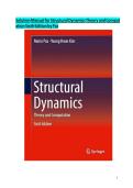 Structural Dynamics Theory and Computation Sixth Edition Mario Paz - Complete Solution Manual