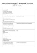Pathophysiology Exam I Chapters 1-4 UPDATED ACTUAL Questions and  CORRECT Answers 