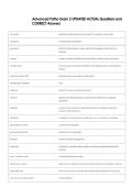 Advanced Patho Exam 2 UPDATED ACTUAL Questions and  CORRECT Answers