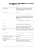 Advanced Pathophysiology UPDATED ACTUAL Questions  and CORRECT Answers