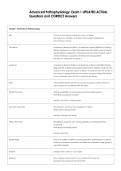 Advanced Pathophysiology&colon; Exam 1 UPDATED ACTUAL  Questions and CORRECT Answers 