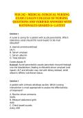 NUR 242 Medical-Surgical Nursing Exam 2 Galen College of Nursing 2026 Questions and Verified Answers with Rationales Graded A&plus; Latest
