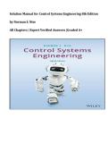 Solution Manual for Control Systems Engineering 8th Edition  by Norman S&period; Nise &vert; All Chapters &vert; Expert Verified Answers &vert;Graded A&plus;