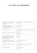 WCU PHYS 261 FINAL EXAM QUESTIONS AND ANSWERS LATEST VERSION ALREADY PASSED &lpar;WEST COAST UNIVERSITY&rpar;