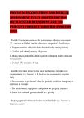 PHYSICAL EXAMINATION AND HEALTH ASSESSMENT FULLY SOLVED EDITION WITH TESTED QUESTIONS AND 100 PERCENT CORRECT VERIFIED ANSWERS 2026