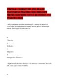 PHYSICAL EXAMINATION AND HEALTH ASSESSMENT PRACTICE SOLUTION VIEW AHEAD EXAM WITH TESTED QUESTIONS AND ANSWERS 2026