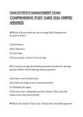 QUALYS PATCH MANAGEMENT EXAM COMPREHENSIVE STUDY GUIDE 2026 VERIFIED ANSWERS