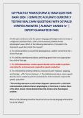 SLP PRACTICE PRAXIS &lpar;FORM 1&rpar; EXAM QUESTION BANK 2026 &vert; COMPLETE ACCURATE CURRENTLY  TESTING REAL EXAM QUESTIONS WITH DETAILED  VERIFIED ANSWERS &vert; ALREADY GRADED A&plus; &vert;  EXPERT GUARANTEED PASS