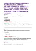 NSG 5003 WEEK 1&ndash;10 KNOWLEDGE CHECK QUIZZES 2025&sol;2026 &vert; ADVANCED PATHOPHYSIOLOGY SOUTH UNIVERSITY &vert; 100&percnt; VERIFIED ANSWERS & DETAILED RATIONALES &vert; COMPLETE WEEKLY QUIZ REVIEW WITH UPDATED EXAM-ALIGNED QUESTIONS