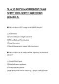 QUALYS PATCH MANAGEMENT EXAM SCRIPT 2026 SOLVED QUESTIONS GRADED A&plus;