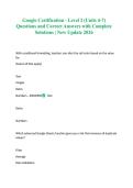 Google Certification - Level 2 &lpar;Units 4-7&rpar; Questions and Correct Answers with Complete Solutions &vert; New Update 2026