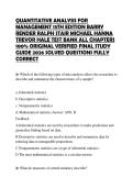 QUANTITATIVE ANALYSIS FOR MANAGEMENT 13TH EDITION BARRY RENDER RALPH STAIR MICHAEL HANNA TREVOR HALE TEST BANK ALL CHAPTERS 100&percnt; ORIGINAL VERIFIED FINAL STUDY GUIDE 2026 SOLVED QUESTIONS FULLY CORRECT