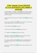 CVRP - Domain 1 Exam UPDATED  ACTUAL QUESTIONS AND CORRECT  ANSWERS