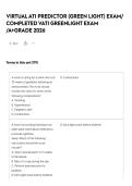VIRTUAL ATI PREDICTOR &lpar;GREEN LIGHT&rpar; EXAM&sol; COMPLETED VATI GREENLIGHT EXAM &sol;A&plus;GRADE 2026