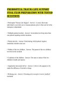PREHOSPITAL TRAUMA LIFE SUPPORT FINAL EXAM PREPARATION WITH TESTED QUESTIONS