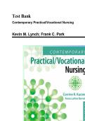 Test Bank For Contemporary Practical&sol;Vocational Nursing 9th Edition by Corinne Kurzen&semi; Anna LaVon Barrett 9781975136215 Chapter 1-16 Complete Guide&period;