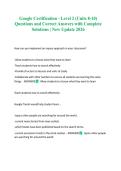 Google Certification - Level 2 &lpar;Units 8-10&rpar; Questions and Correct Answers with Complete Solutions &vert; New Update 2026