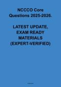 NCCCO Core Questions 2025&ndash;2026 &vert; Updated NCCCO Core Practice Exam Questions & Verified Answers