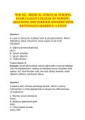 NUR 242 Medical-Surgical Nursing Exam 2 Galen College of Nursing 2026 Questions and Verified Answers with Rationales Graded A&plus; Latest