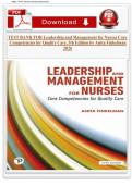 Test Bank For Leadership and Management for Nurses Core Competencies for Quality Care&comma; 5th Edition by Anita Finkelman m2024 Chapter 1-20&period;pdf
