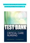 Test Bank for Understanding the Essentials of Critical Care Nursing&comma; 3rd Edition