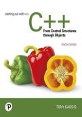 Test Bank & Solution Manual for Starting Out with C&plus;&plus; from Control Structures Through Objects&comma; 10th Edition &vert; Tony Gaddis &vert; Latest Update 2026 &vert; Exam Prep Q&A PDF