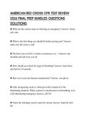 AMERICAN RED CROSS CPR TEST REVIEW 2026 FINAL PREP BUNDLED QUESTIONS SOLUTIONS