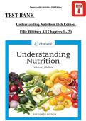 Test Bank for Understanding Nutrition &lpar;16th Edition&rpar; &ndash; Ellie Whitney &ndash; Chapters 1&ndash;20