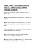 AMERICAN RED CROSS CPR TEST REVIEW 2026 FULL QUESTIONS AND CORRECT ANSWERS GRADED A&plus;