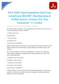 WGU D282 Cloud Foundations Final Exam Actual Exam 2026&sol;2027 &vert; Real Questions & Verified Answers &vert; Practice Test &vert; Pass Guaranteed - A&plus; Graded