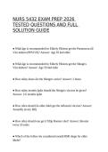 NURS 5432 Exam Prep 2026 Tested Questions and Full Solution Guide Latest
