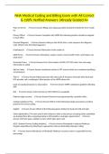 NHA Medical Coding and Billing Exam with All Correct & 100&percnt; Verified Answers &vert;Already Graded A&plus;