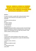 NUR 242 Medical-Surgical Nursing Exam 2 Galen College of Nursing 2026 Questions and Verified Answers with Rationales Graded A&plus; Latest