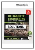 Complete Solution Manual for Reliability Engineering&comma; 2nd Edition by Bradley &vert; Instructor's Manual with Case Study Answers & Weibull Analysis