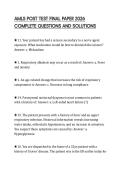AMLS POST TEST FINAL PAPER 2026 COMPLETE QUESTIONS AND SOLUTIONS