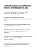 AMMO 108 COURSE EXAM COMPREHENSIVE REVIEW & PRACTICE QUESTIONS 2026