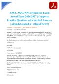 ANCC AGACNP Certification Exam Actual Exam 2026&sol;2027 &vert; Complete Practice Questions with Verified Answers &vert; Already Graded A&plus; &lpar;Brand New&excl;&excl;&rpar;