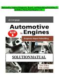 Complete Instructor's Manual for Automotive Engines&colon; Diagnosis&comma; Repair&comma; and Rebuilding&comma; 9th Edition by Gilles & LeVan &vert; All Chapters Covered