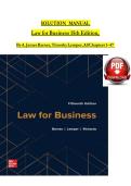 Instructor solution manual for law for business 15th edition By A&period; James Barnes&comma; Timothy Lemper