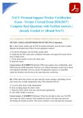 NACC Personal Support Worker Certification Exam - Version 2 Actual Exam 2026&sol;2027 &vert; Complete Real Questions with Verified Answers &vert; Already Graded A&plus; &lpar;Brand New&excl;&excl;&rpar;