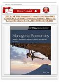 Test Bank for Managerial Economics&comma; 9th Edition by William F&period; Samuelson&comma; Stephen G&period; Marks & Jay L&period; Zagorsky &vert; Chapters 1&ndash;18 &vert; Verified Q&A